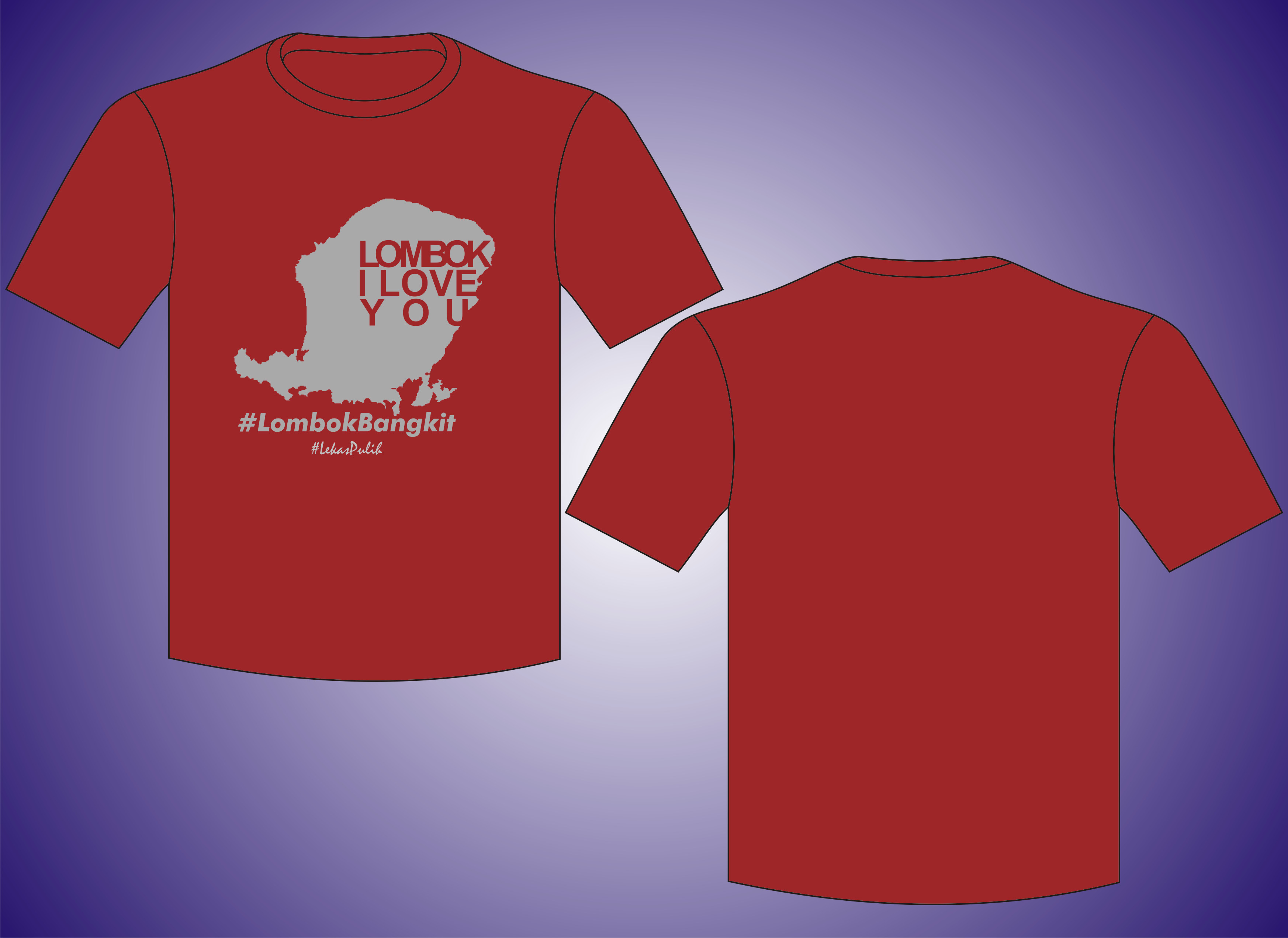 Kaos Oblong Love Lombok
