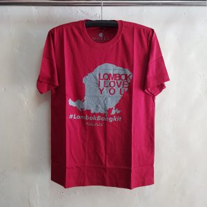 Kaos Oblong Love Lombok, T-Shirt O-Neck