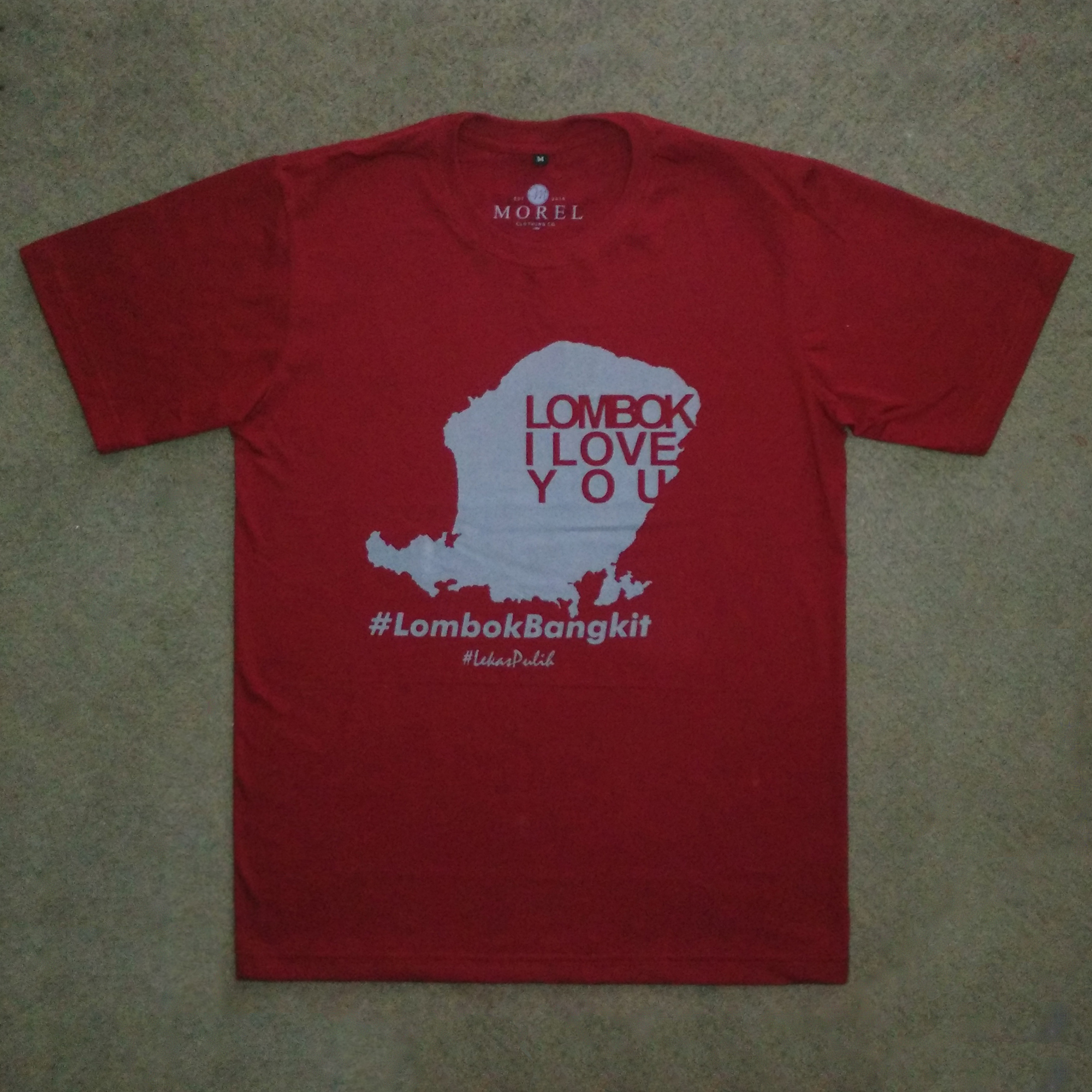 Kaos Oblong Love Lombok, T-Shirt O-Neck